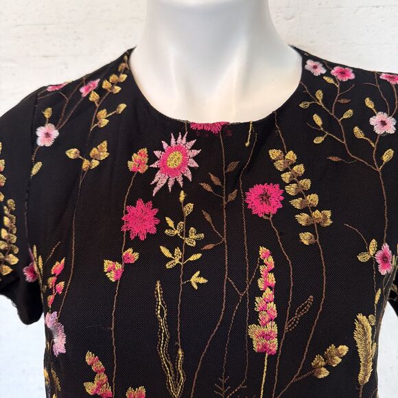 Boho Whimsigoth Floral Embroidered Felicity & Coco Dress MP - Picture 5 of 9